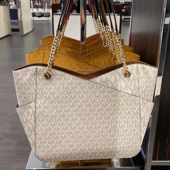 MICHAEL KORS LARGE X CHAIN LOGO SHOULDER BAG - Picture 4 of 7